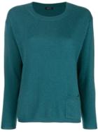 Aspesi Cashmere Fine Knit Sweater - Blue