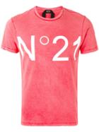 No21 - Logo Print T-shirt - Men - Cotton - L, Red, Cotton