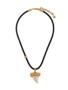 Versace Shark Tooth Necklace - Black