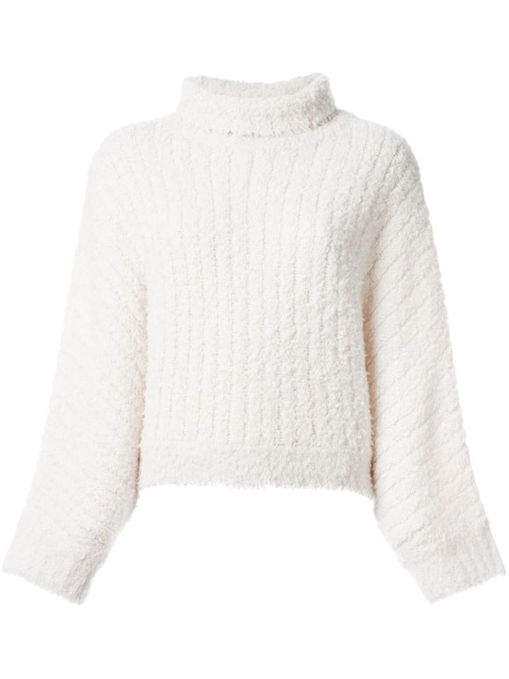 Brunello Cucinelli Roll Neck Jumper, Women's, Size: Large, Nude/neutrals, Polyamide/cashmere