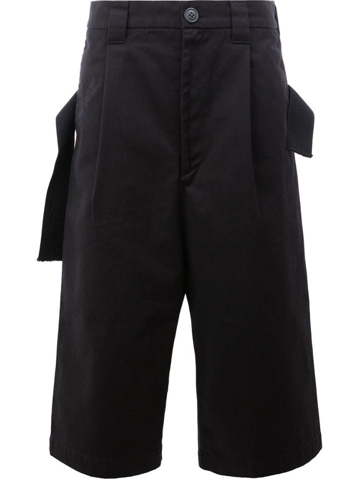 Maison Mihara Yasuhiro Loose-fit Cropped Trousers - Black
