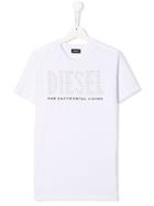 Diesel Kids Contrast Logo T-shirt - White