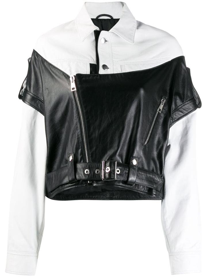 Manokhi Boxy Colour Block Jacket - Black
