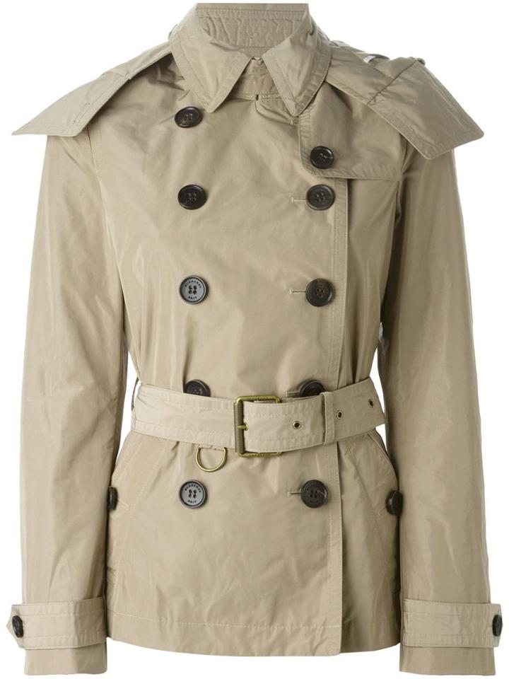 Burberry Short Trench Coat - Neutrals