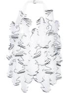 Comme Des Garçons Noir Kei Ninomiya Ruffled Halterneck Blouse - White
