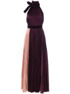Roksanda Open Back Bicolour Gown, Women's, Size: 8, Pink/purple, Silk/polyester/cotton/polyamide