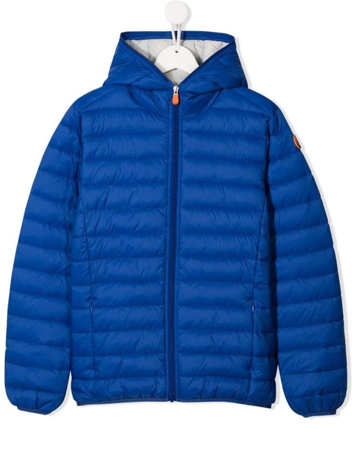 Save The Duck Kids Full Zip Puffer Jacket - Blue