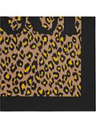 Gucci Silk Scarf With Leopard Print - Neutrals