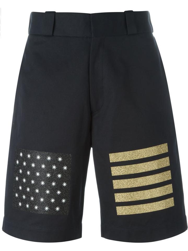 Palm Angels Star And Stripe Print Shorts