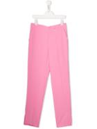 Elisabetta Franchi La Mia Bambina Teen Tailored Trousers - Pink