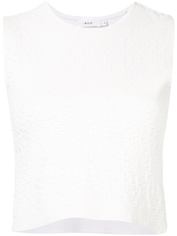 A.l.c. Perforated Decoration Tank, Women's, White, Nylon/rayon