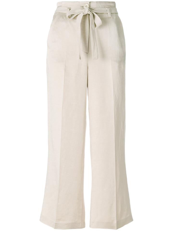 Twin-set Tie Waist Trousers - Nude & Neutrals