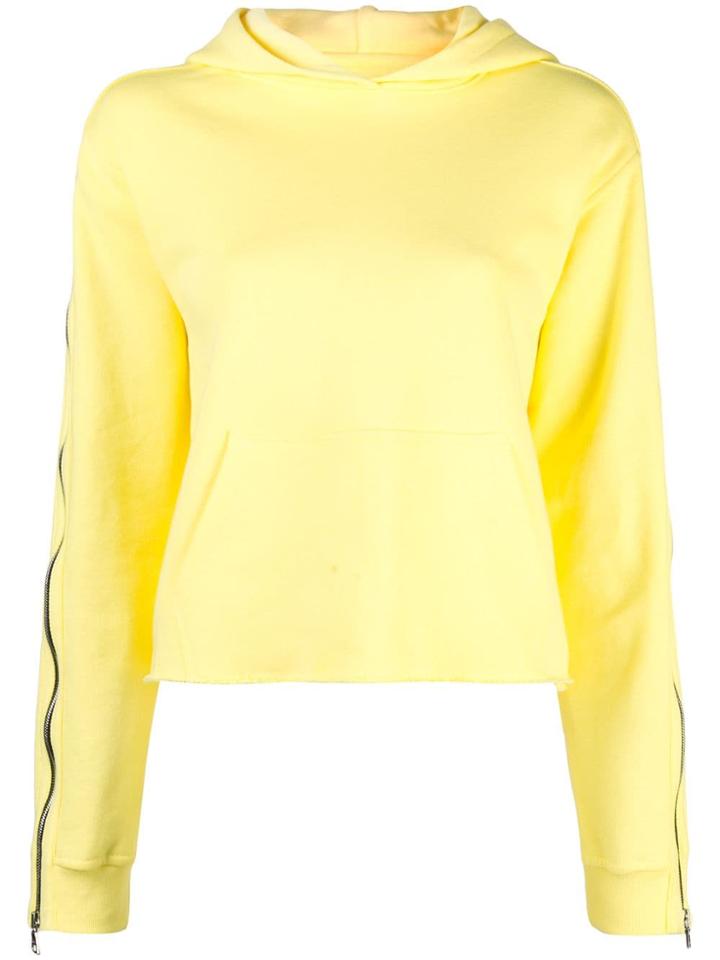 Rta Contrast Stripe Hoodie - Yellow