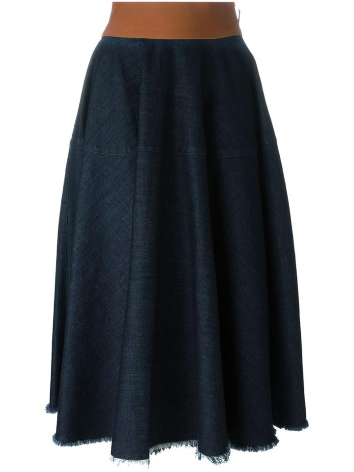 Marni Flared Denim Skirt