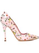 Giamba Butterfly Print Stiletto Pumps