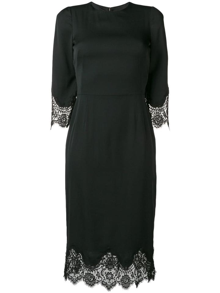 Dolce & Gabbana Lace-trimmed Dress - Black