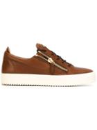 Giuseppe Zanotti Design Frankie Low-top Sneakers, Men's, Size: 40.5, Brown, Leather/rubber