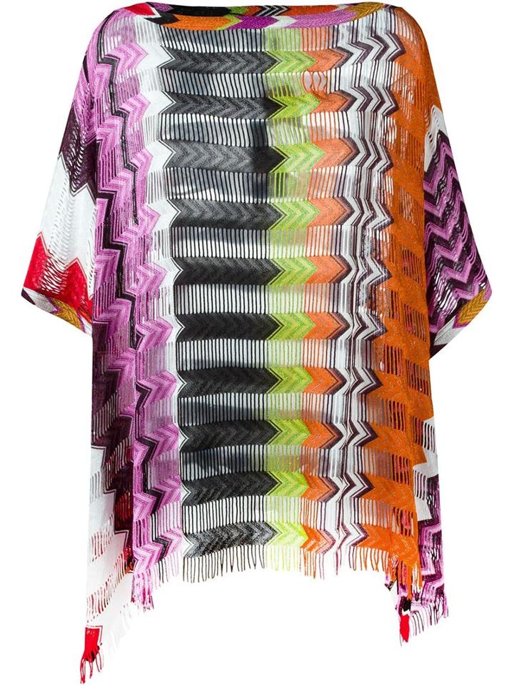 Missoni Open Panel Striped Chevron Kaftan
