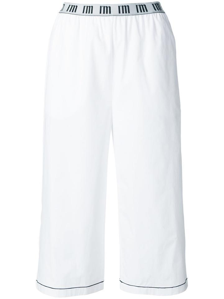I'm Isola Marras Wide Leg Cropped Pants - White