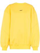 Ader Error Logo-print Oversized Cotton-blend Sweatshirt - Yellow