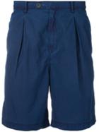 Factotum - Pleated Shorts - Men - Cotton/lyocell - 46, Blue, Cotton/lyocell
