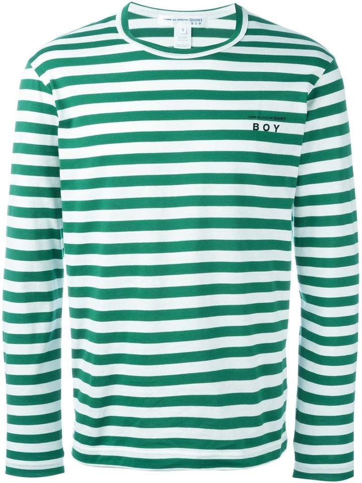 Comme Des Garçons Shirt Boy Striped Longsleeved T-shirt