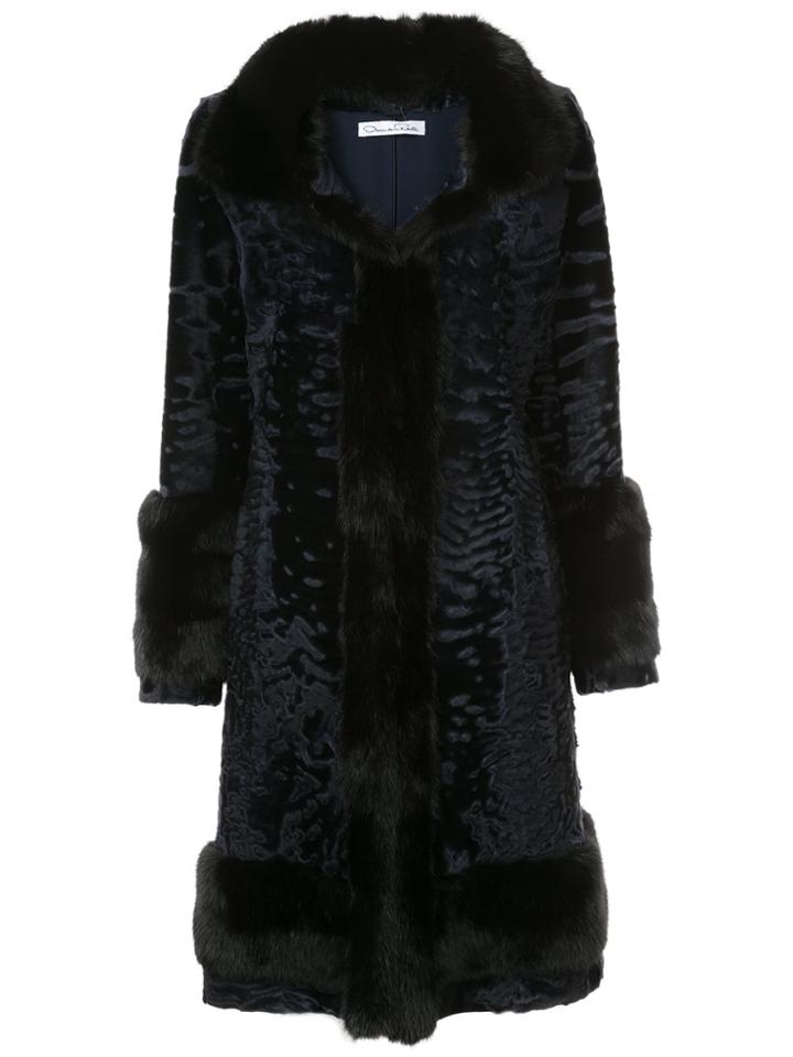 Oscar De La Renta Single Breasted Coat - Black