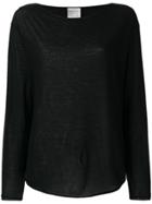 Forte Forte Boat-neck Long Sleeve T-shirt - Black