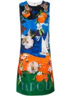 Dolce & Gabbana Napoli Print Embellished Dress