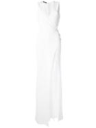 Balmain - Slitted Jumpsuit - Women - Viscose - 36, White, Viscose