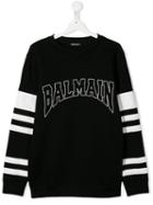 Balmain Kids Knitted Logo Sweatshirt - Black