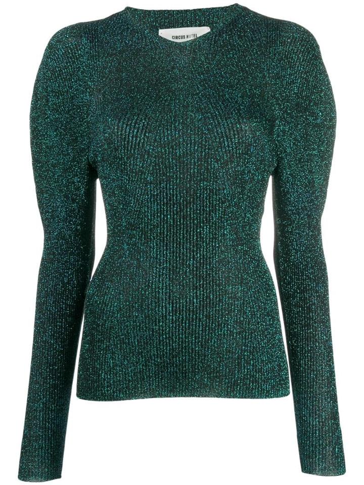 Circus Hotel Metallic Jumper - Black