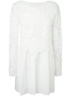 See By Chloé Guipure Lace Layered Dress, Women's, Size: 38, White, Cotton/viscose