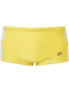 Blue Man Embroidered Logo Panelled Trunk, Men's, Size: Medium, Yellow/orange, Polyamide/spandex/elastane