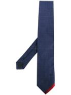 Prada Contrast Stripe Tie - Blue