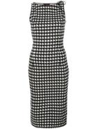 John Galliano Vintage Houndstooth Bodycon Dress - Black