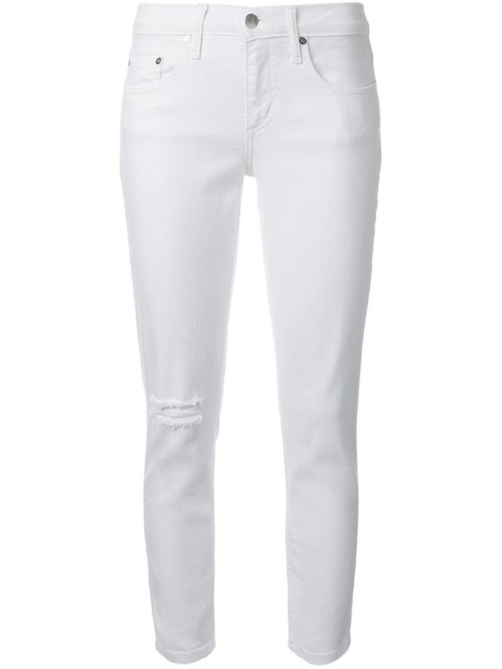 Nobody Denim Relaxed Skinny Jeans, Women's, Size: 27, White, Cotton/elastodiene/polyester
