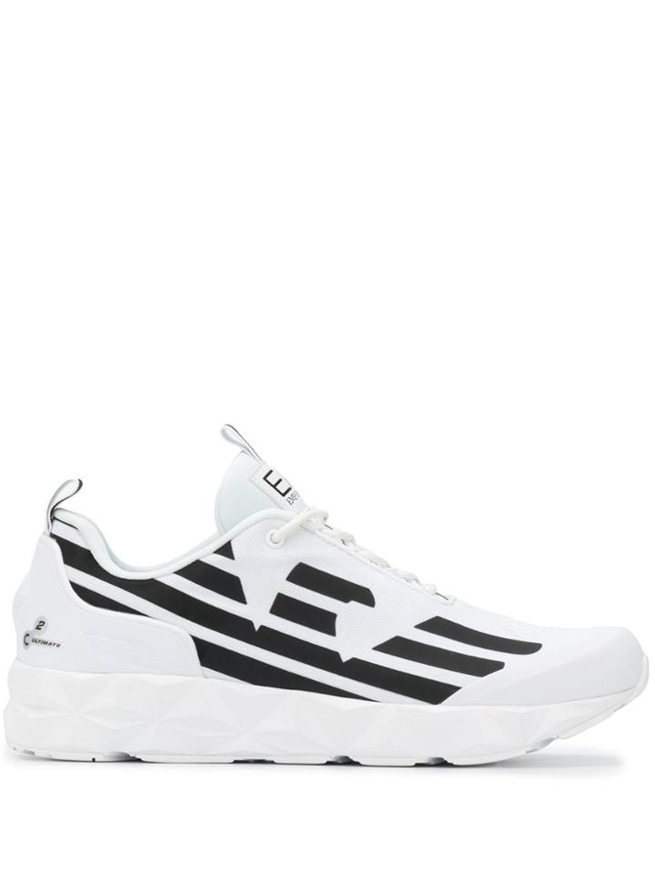 Emporio Armani Printed Sneakers - White