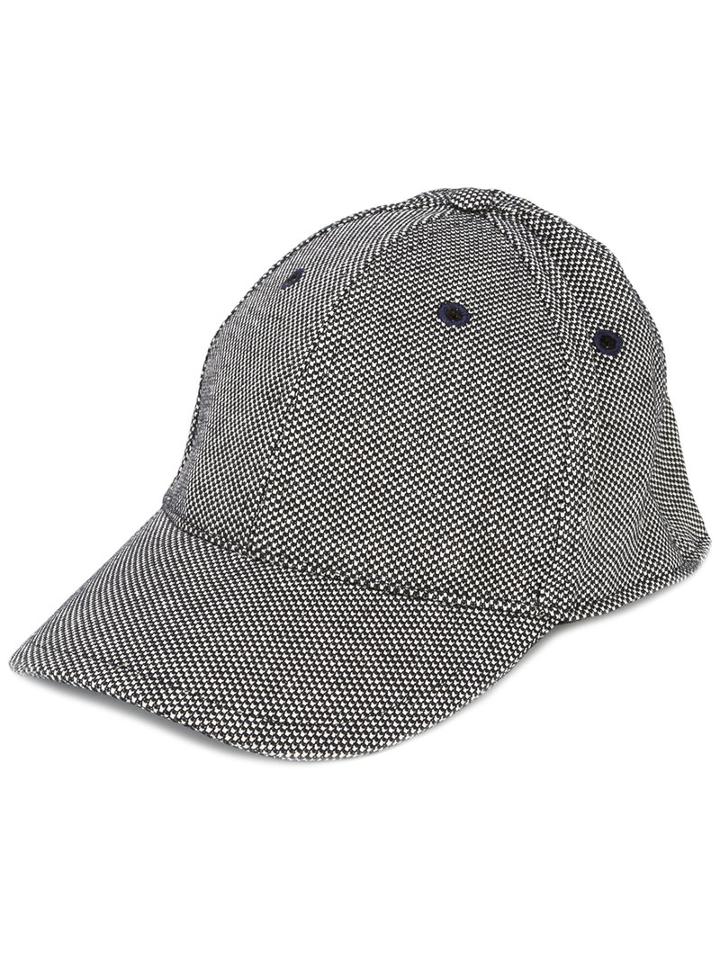Overhead - Patterned Cap - Men - Cotton/linen/flax/spandex/elastane - One Size, Black, Cotton/linen/flax/spandex/elastane