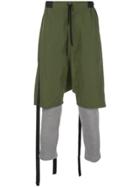 Unravel Project Bi-material Track Trousers - Green