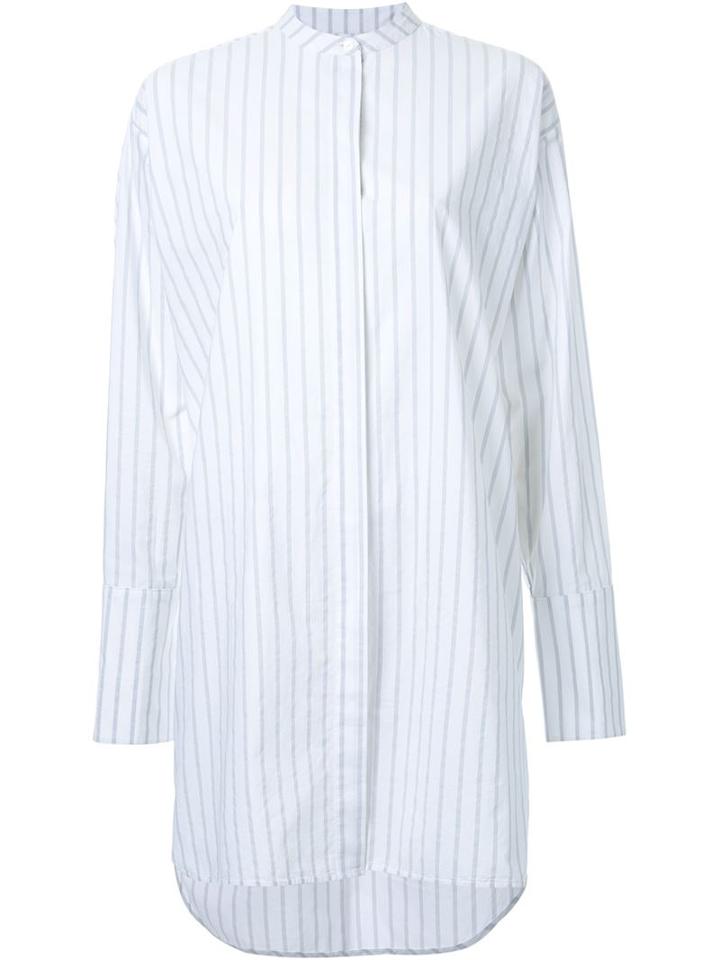 Bassike Collar Band Striped Shirt