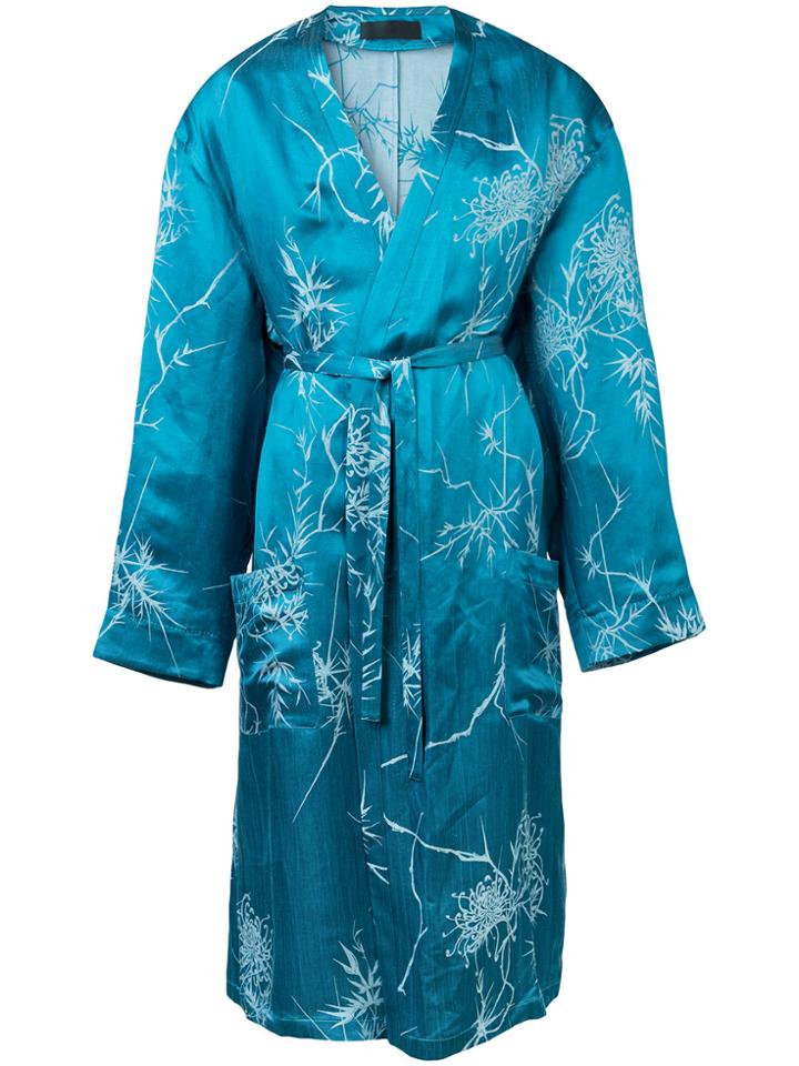 Haider Ackermann Single Breasted Coat - Blue