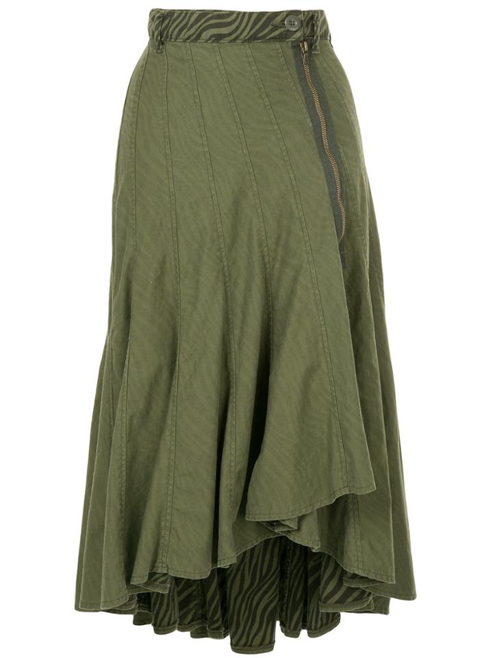 Hysteric Glamour Ruffled Asymmetric Skirt - Grey