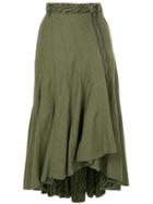 Hysteric Glamour Ruffled Asymmetric Skirt - Grey