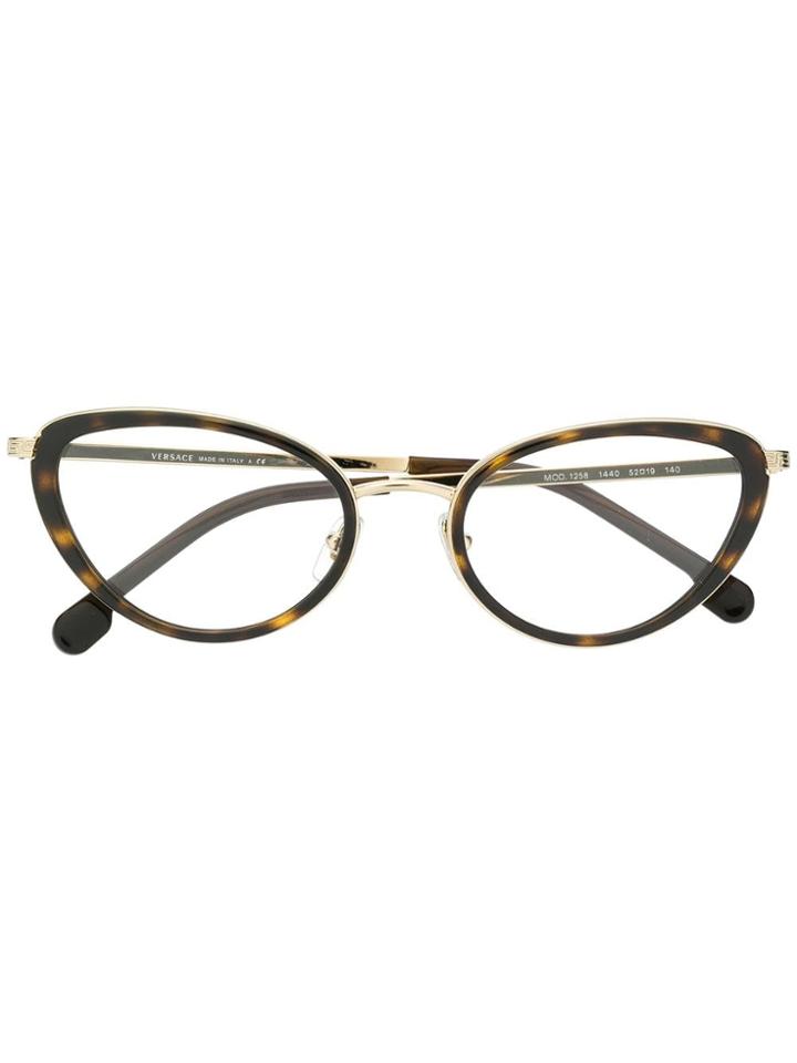 Versace Eyewear Cat-eye Frame Glasses - Metallic