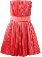Capucci Pleated Strapless Dress