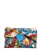 Escada Snake Print Shoulder Bag - Blue