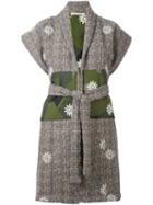 Ermanno Gallamini Flower Embroidered Sleeveless Jacket