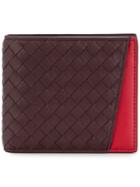 Bottega Veneta Interlaced Bi-fold Wallet - Red
