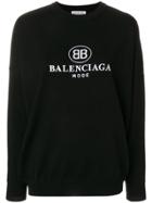 Balenciaga Bb Mode Hoodie - Black